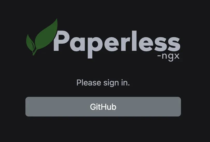 sign in paperless with github