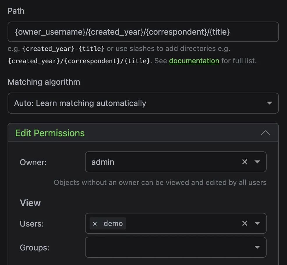 Add a storage path in Paperless-ngx