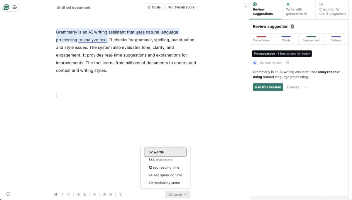 Grammarly Screenshot 1