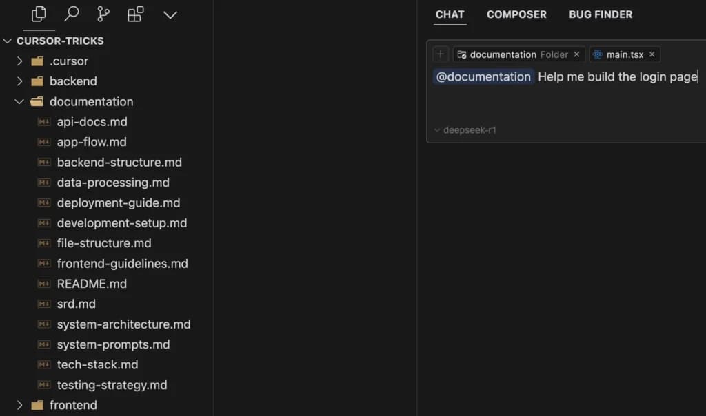 Adding a comprehensive documentation folder to cursor ai