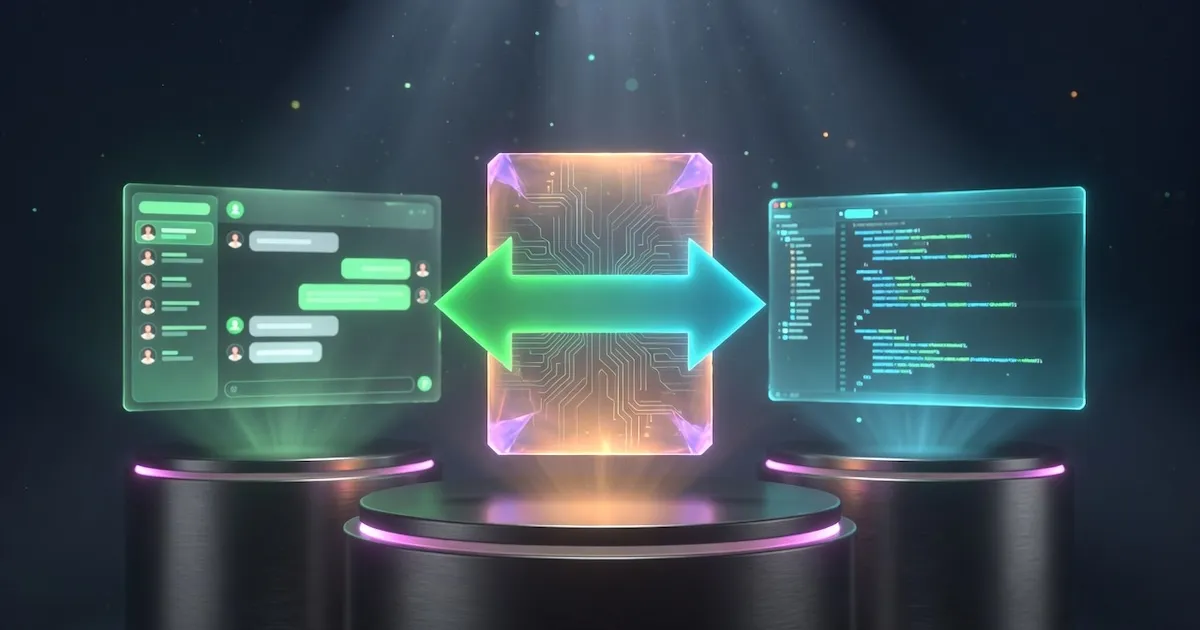 Side-by-side comparison view of desktop AI apps.